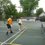 Playing at the Allenton Pickleball Courts
